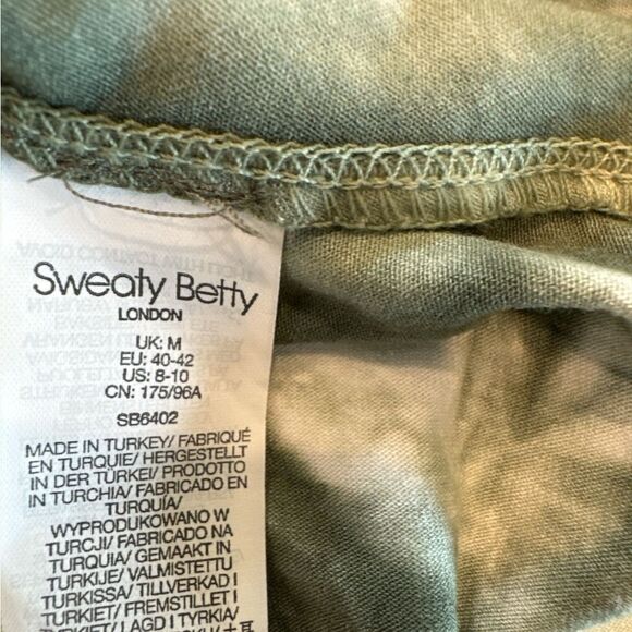 Sweaty Betty Take It Easy Dress Tie Dye Moss Green Size Medium - Picture 8 of 8